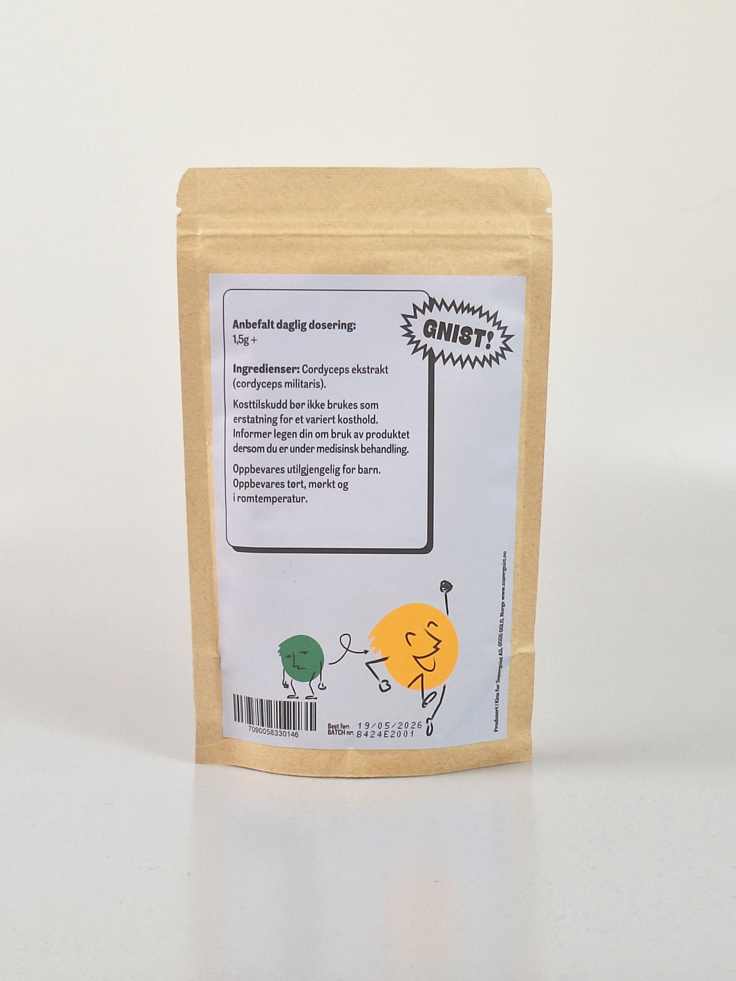 Cordyceps dobbeltekstrakt pulver 100g